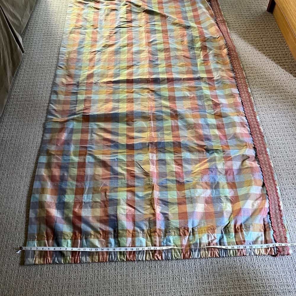 Colorful Plaid Curtain Panels, Cowtan and Tout - Picture 2 of 5